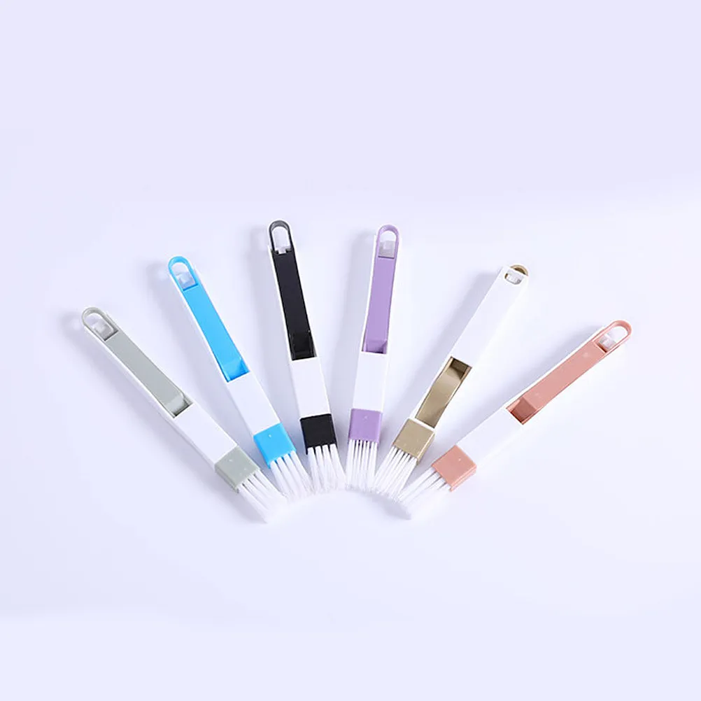 

3Pcs 2-in-1 Dustpan Brush Set Small Head Deep Cleaning Tool for Keyboard Grooves Window Tracks Door Edges Corners Baseboards