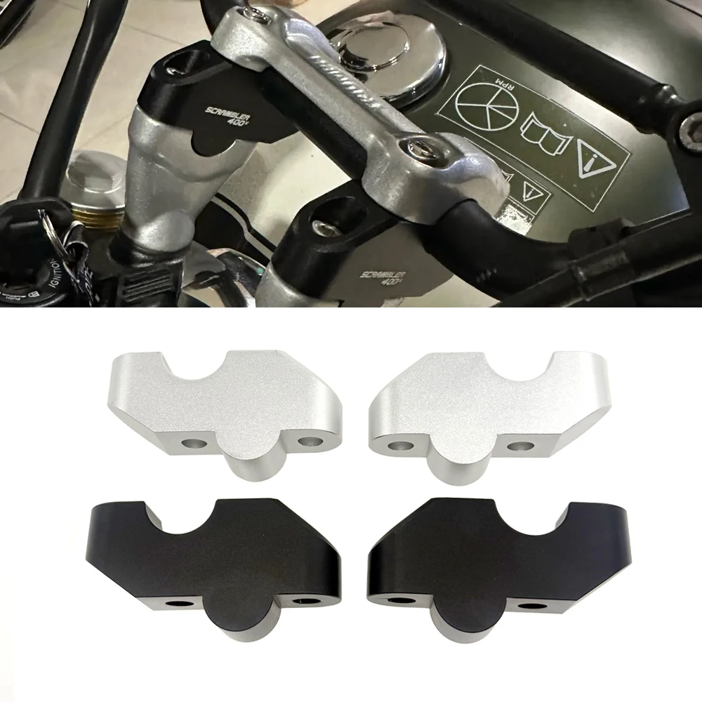 22MM Clamp Mount Handle Bar Riser Move Back Parts Handlebar Risers Up For Scrambler 400x 400XC 400 X XC Scrambler400x 2023-UP