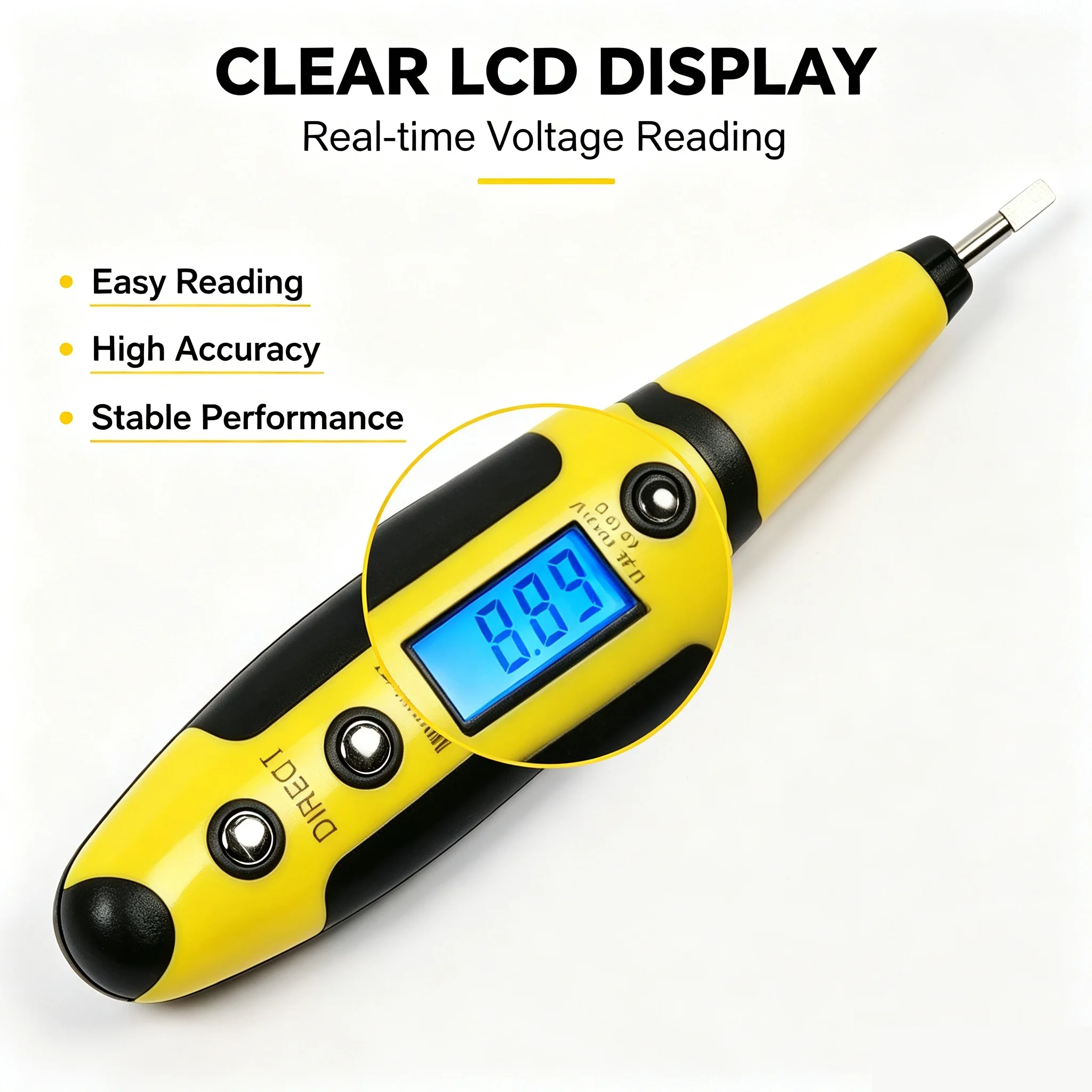 Non-contact AC Voltage Detection Pen LCD Sensor Electric Indicator 12-250V Socket Wall Power Outlet Voltage Tester Instrument