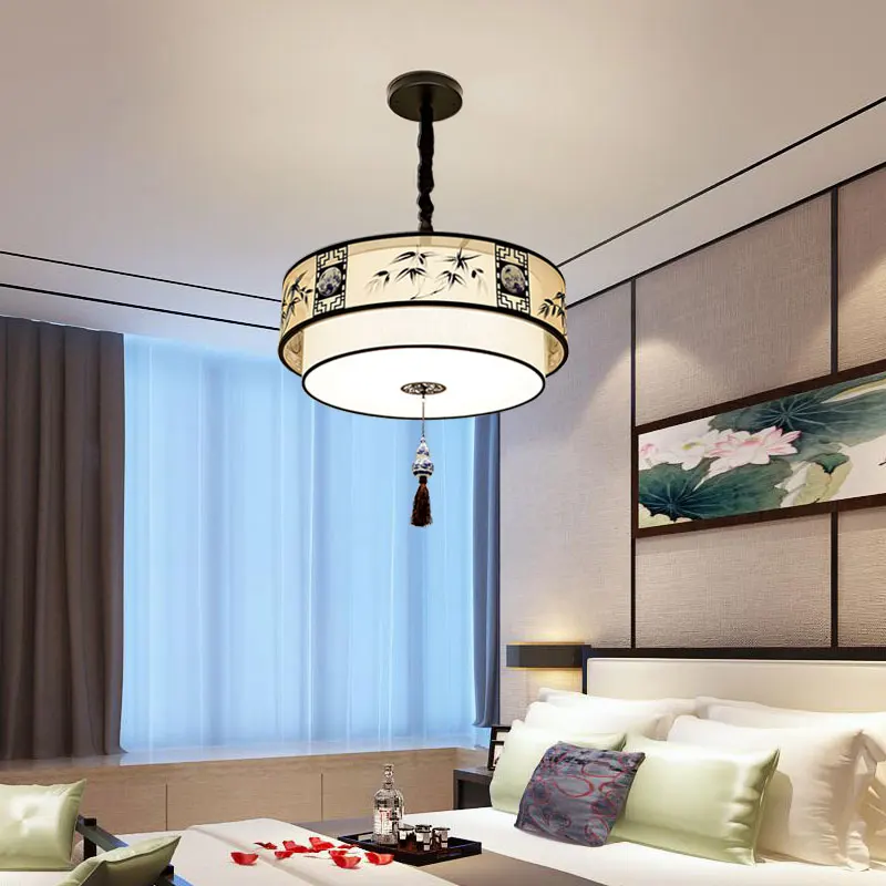 New Chinese Style Pendant Lights Retro Style LED Chandelier Drawing Room Bedroom Restaurant Cafe Decoration for Home Luminaries