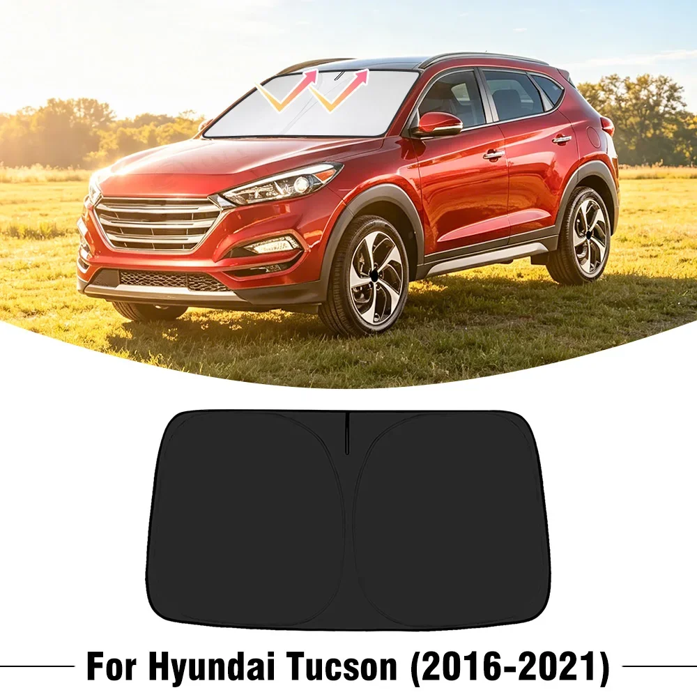 For Hyundai Tucson 2016-2021 Car Windshield Sunshade Cover Front Window Sun Shade Visor UV Heat Protection Accessories