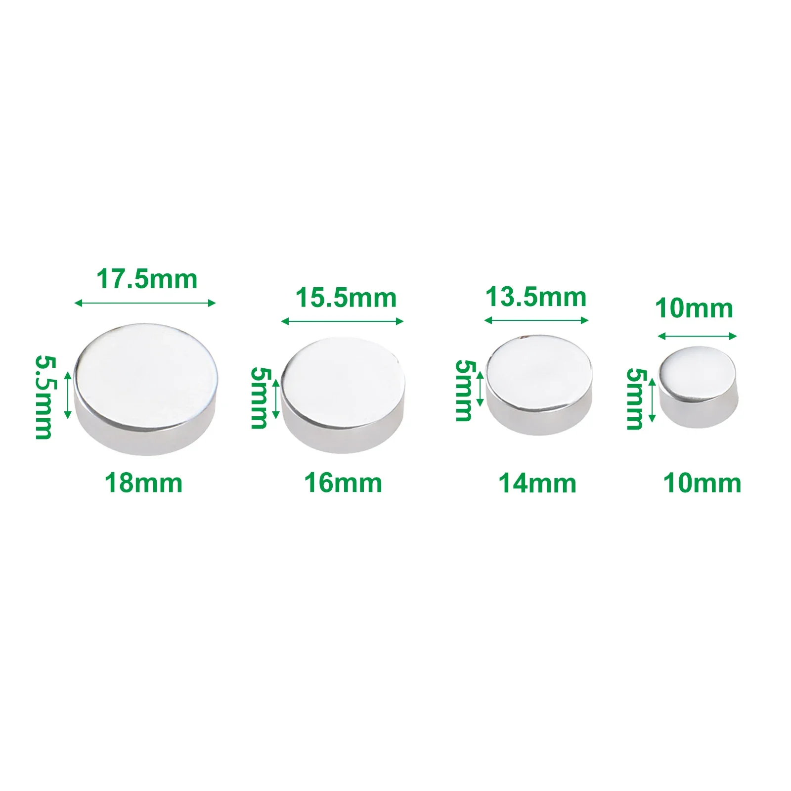 4pcs Decor Mirror Nail Solid Copper Cap Cover Fastener Fixing Mirrors Glass Tea Table Wardrobe 10/14/16/18mm w/screw+Washer