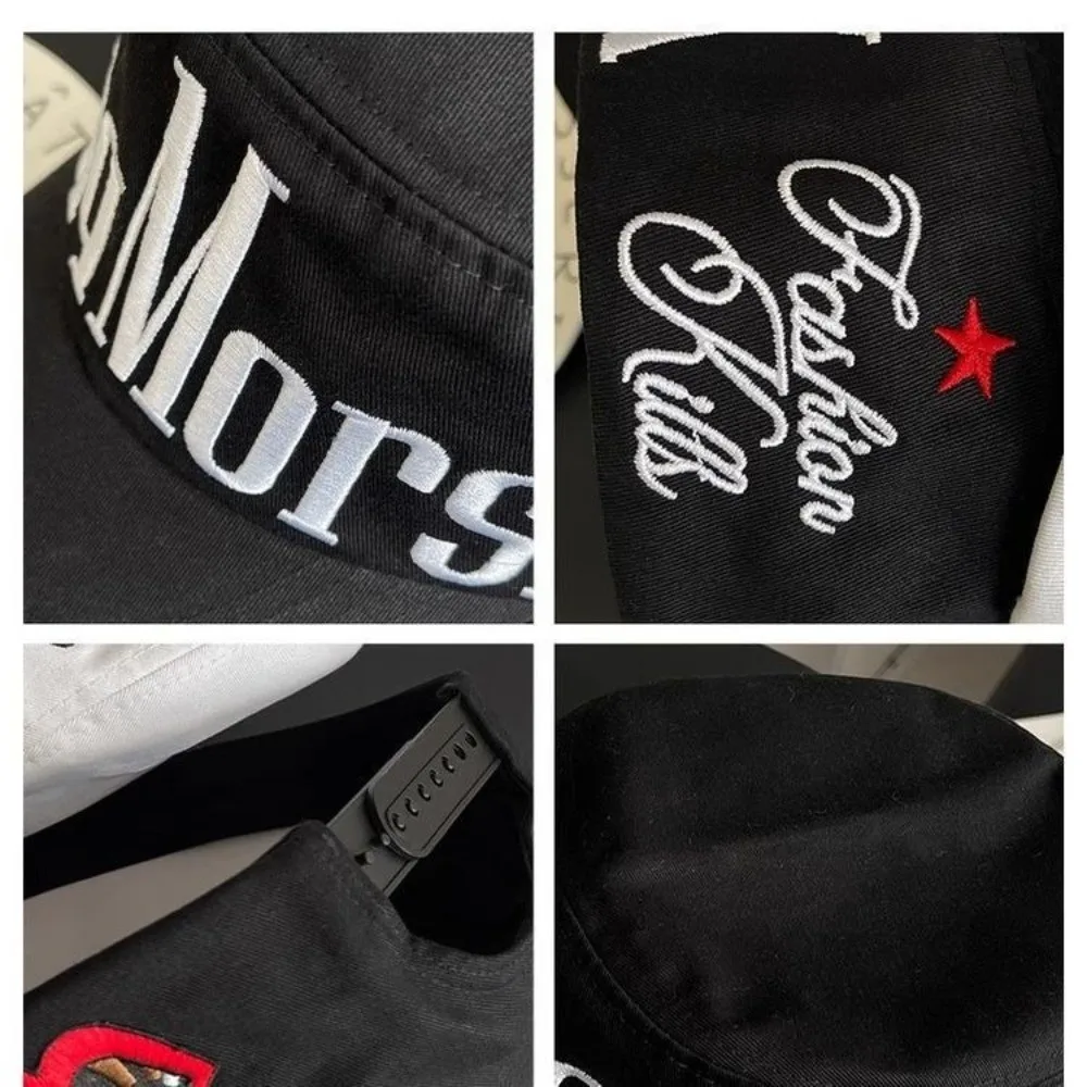Gorra informal bordada con letras americanas, gorra plana de Hip Hop para hombres y mujeres, gorra de béisbol para baile callejero, gorra Snapback para el sol para adultos