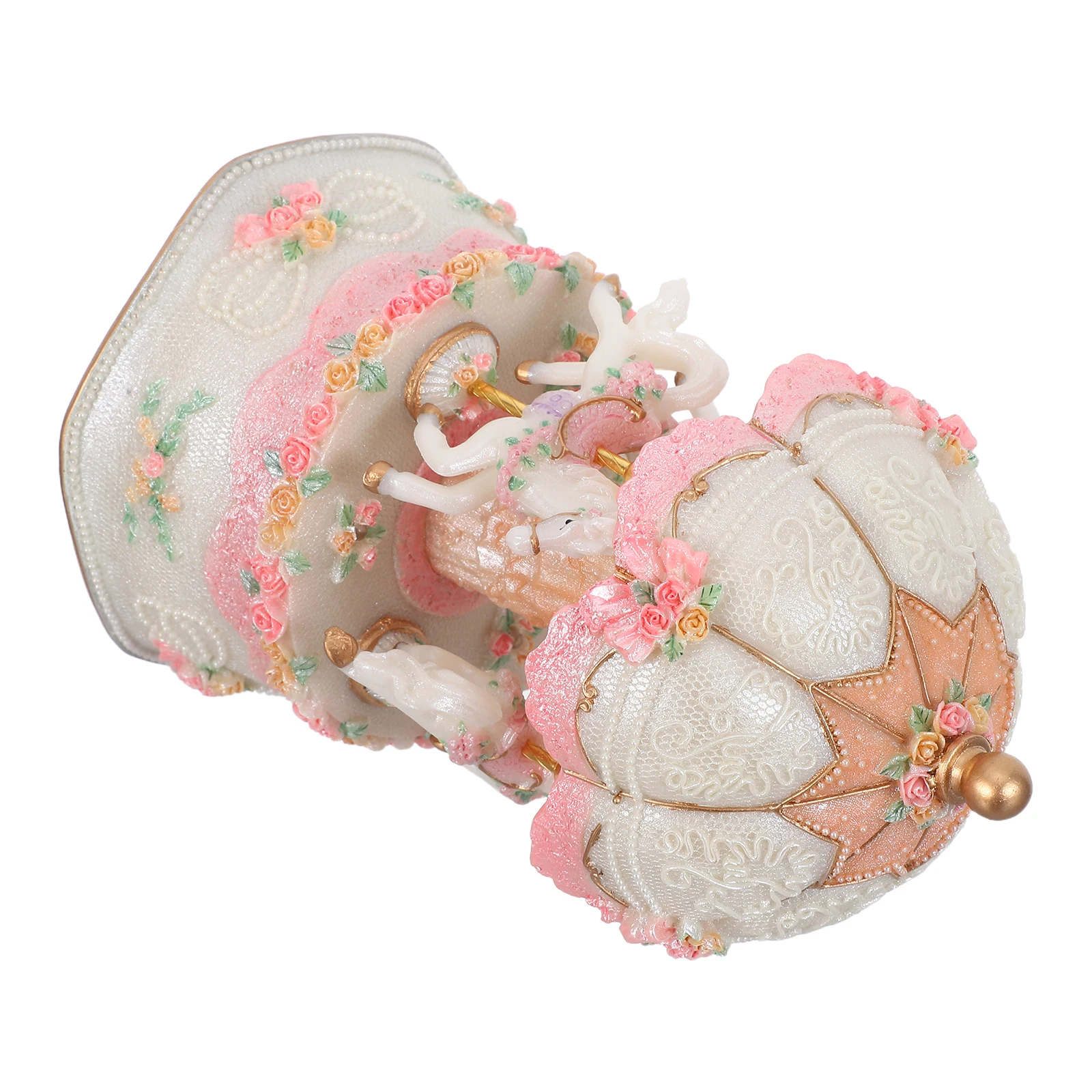 

Vintage Carousel Music Box Rotating 3-Horse Musical Decor With Color Changing Led Lights For Christmas Birthday Home Decor