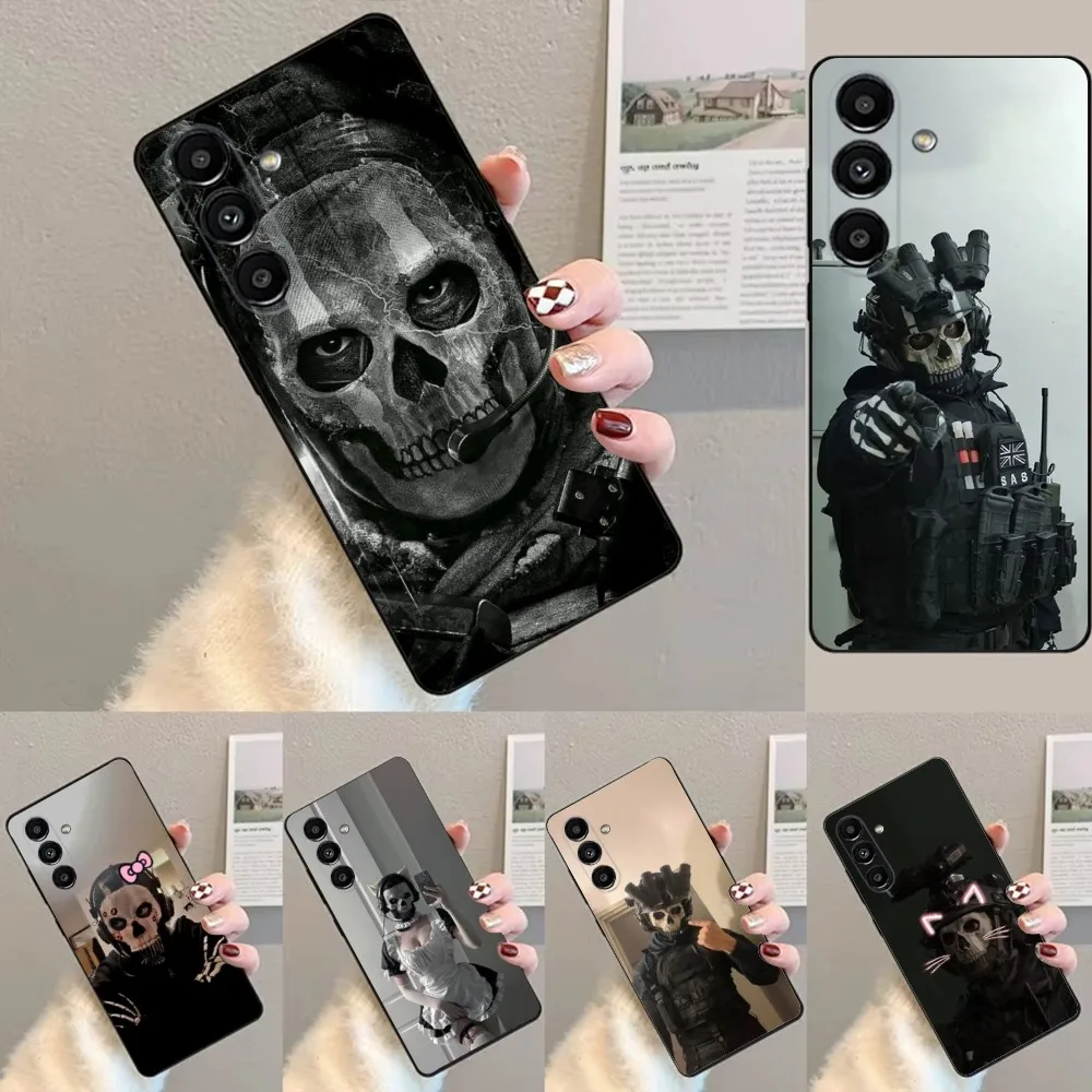 C-COD Call Of D-Duty Ghost Phone Case For Samsung S24,23,22,30,21,10,9,Ultra,Plus,Lite,FE,Soft Silicone Black Cover