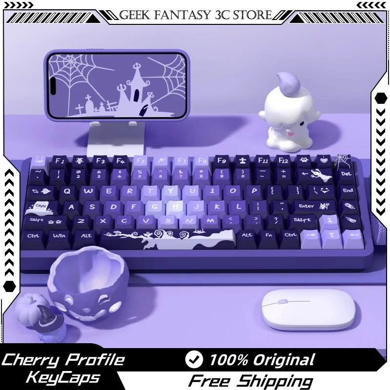 New Halloween Theme Keycaps 120/138/158 Keys Cherry/Mca Profile Pbt Thermal Sublimation Mechanical Keyboard Anime Game Keycaps