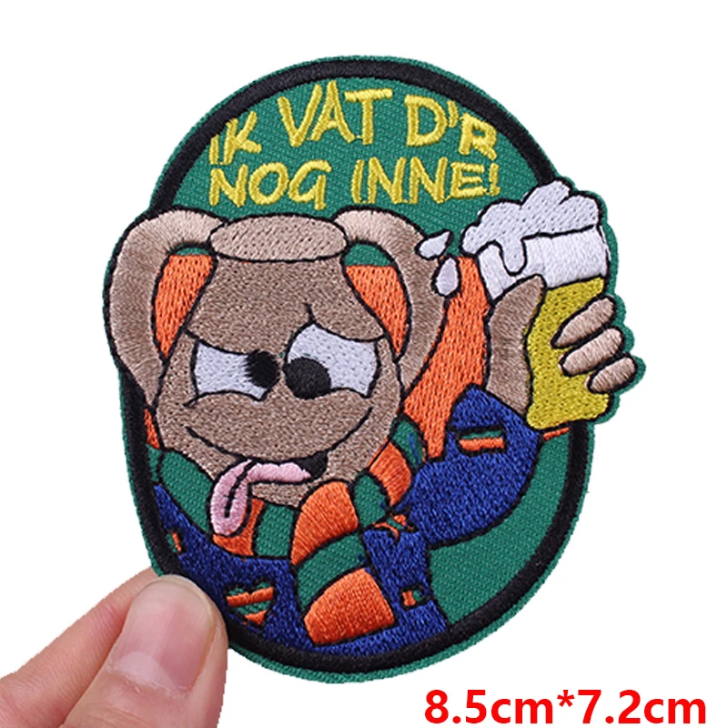 Nederland Kruikenstad embleem borduurpatch Nederland carnaval geborduurde patches voor kleding opstrijkbare patches voor kleding