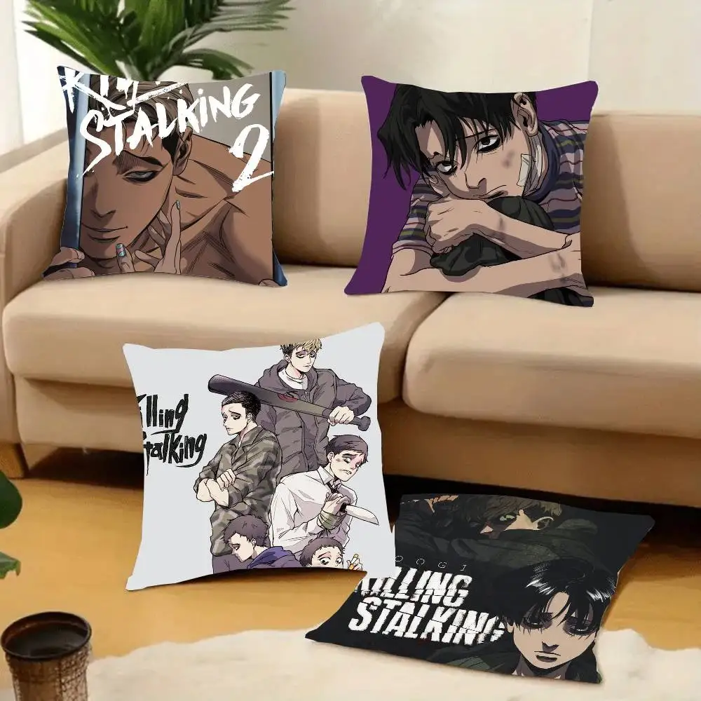 Korean Manga Killing Stalking Vintage Pillow Case Sofa Cushion Cover Room Home Decoration