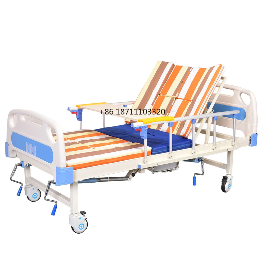 Chinese manufacturer 3 Function Homecare Patient Nursing Bed with Commode Toilet