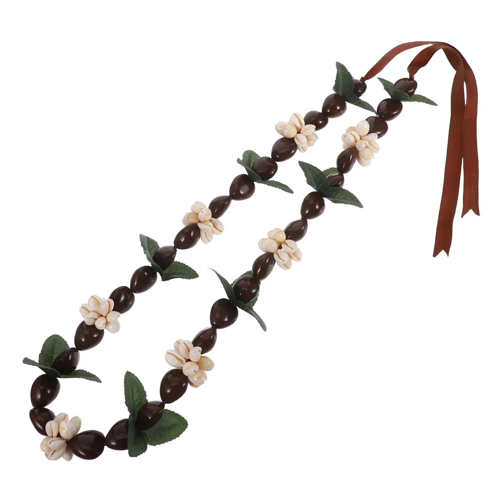 

Тропическая гирлянда на шею для выпускного с черными орехами и разноцветными цветами, идеально подходит для выпускных вечеринок, пляжный венок