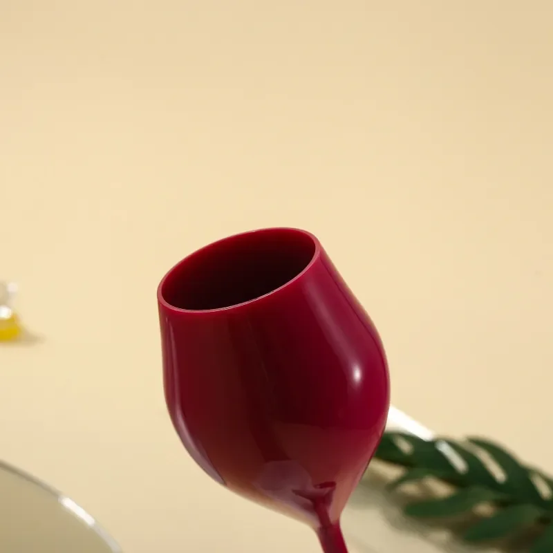 130ml Plastic Wine Glass Red Champagne Goblet Bar Cup Party Drinkware Custom Logo Available for Events and Home Use Decor