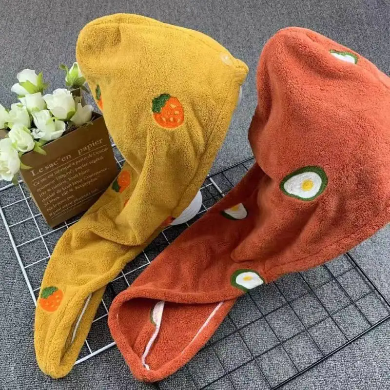 Super Absorbent Hair Turban Quick-dry Microfiber Towel Wrap Soft Bathroom Hair Hat Towels Coral Velvet Dry Hair Cap