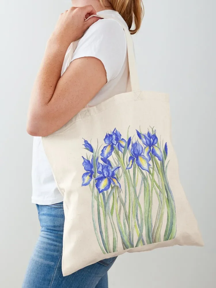 

Blue Iris, Illustration Tote Bag tote bag screen handbag bag for beach Women's tote