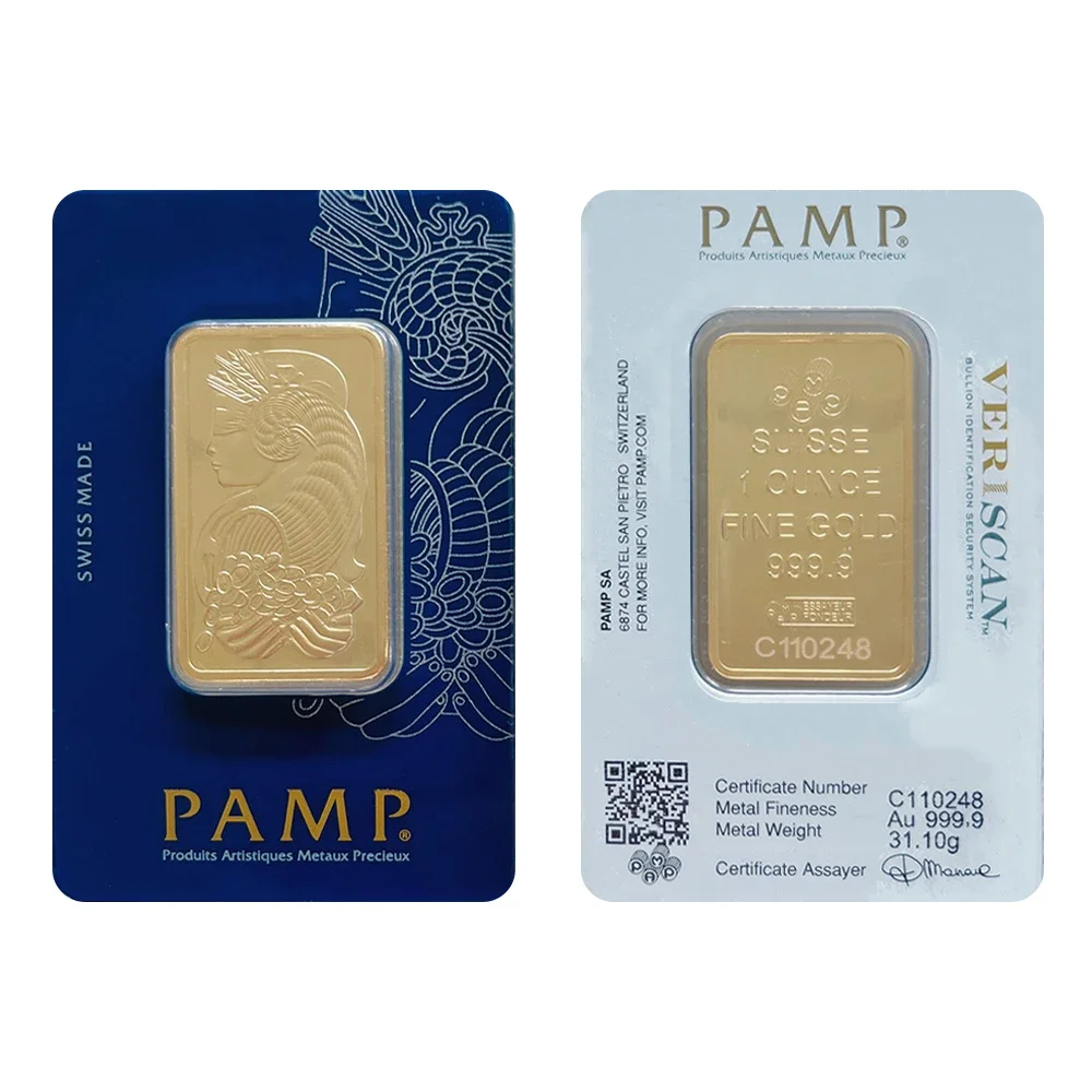 NONE APMEX 1oz hochwertige Goldbarren, nicht magnetisch und vergoldet, Apmex Silver Bar Gedenkmünzen, Werbegeschenk, Sammlerstück 3