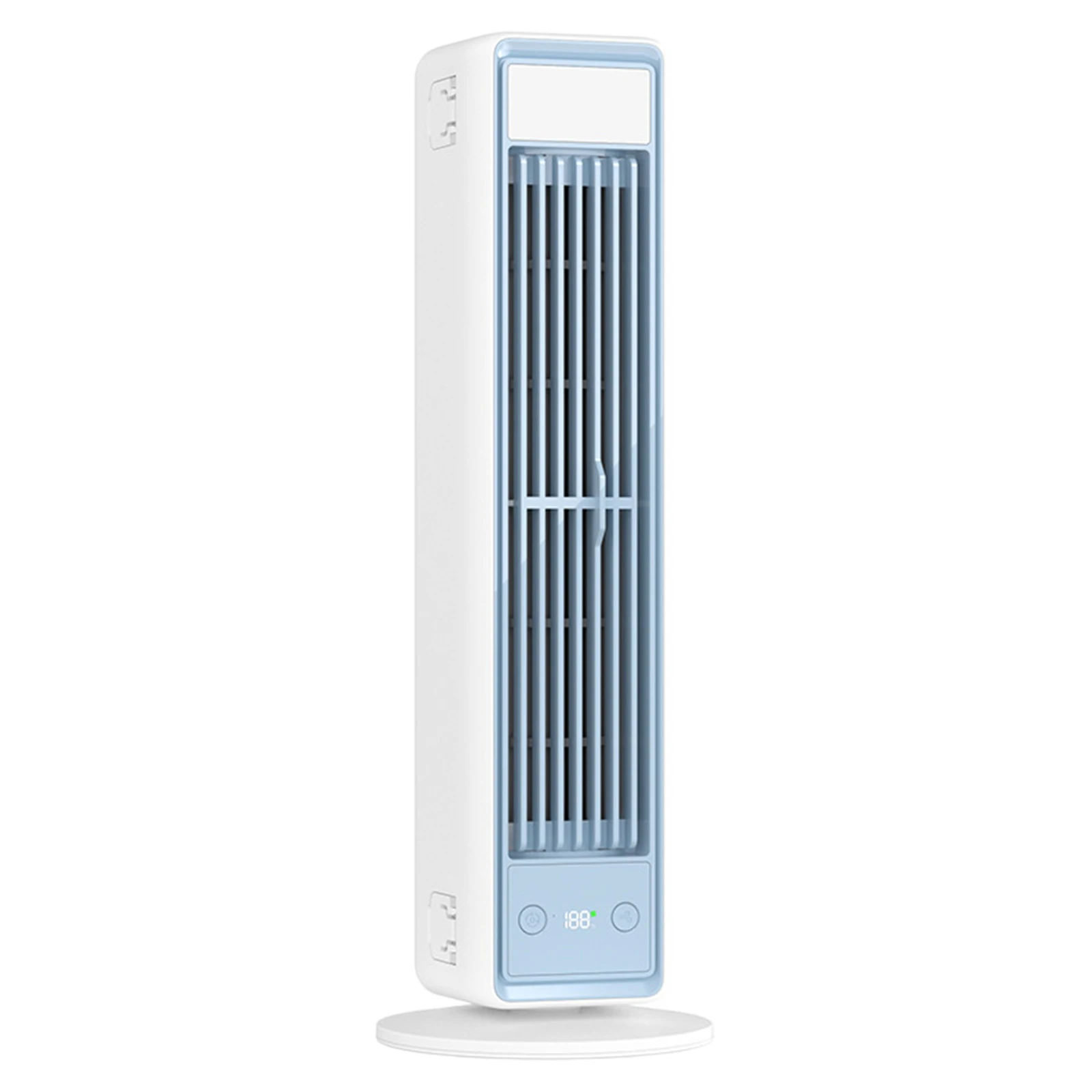 3600mAh Silent Bladeless Tower Fan Multi-Functional Desktop Fan 5 Speeds Cooling Air Cooler for Kitchen Bedroom Bathroom Balcony