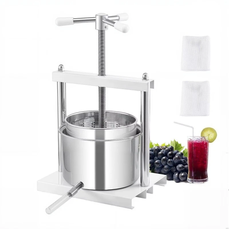 Stainless steel manual fruit wine press juice juicer