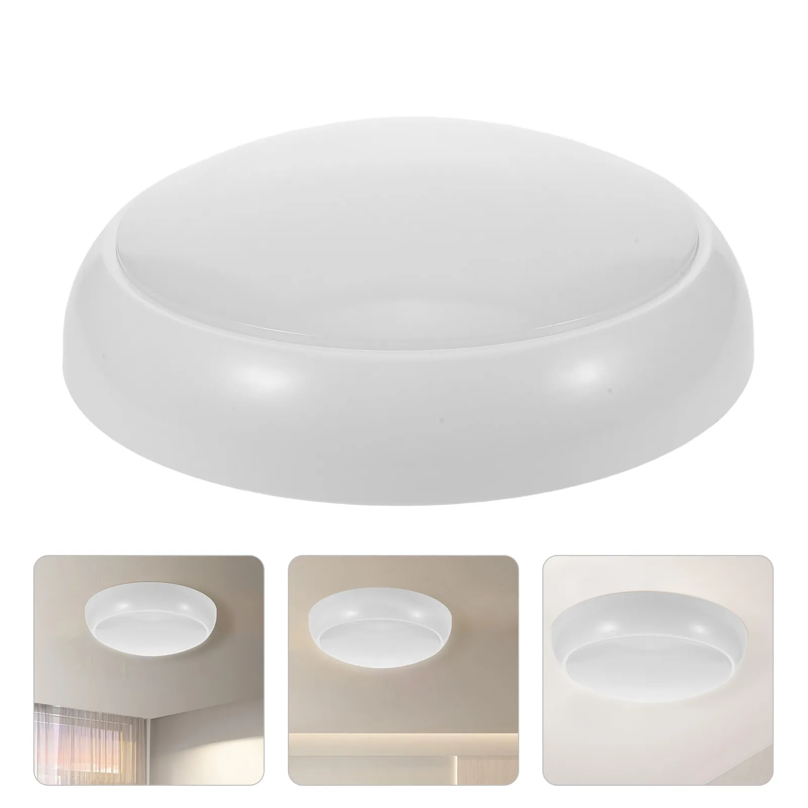 275Mm Modern Round Plastic Lampshade Diffuser Panel Waterproof Ceiling Light Fixture Cover for Damp Areas Bedroom Kitchen DIY
