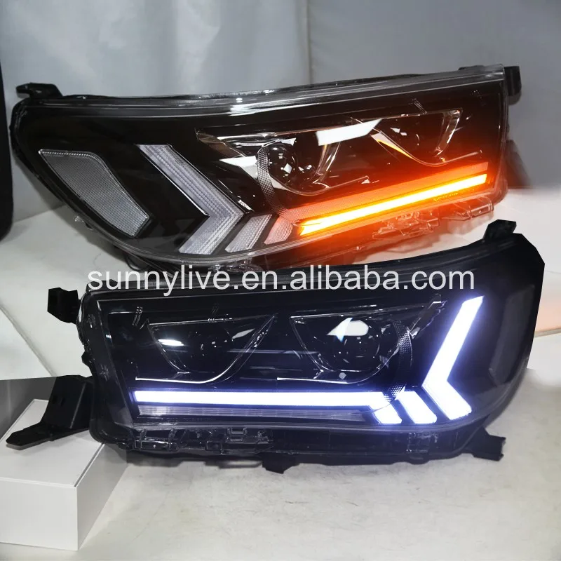 

New Arrival Led Front Light for TOYOTA for HILUX VIGO Hilux Revo Headlights Black Housing YZ