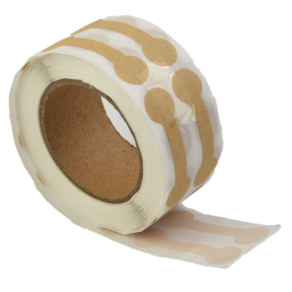 Jewelry Price Tag Easy To Remove Paper Round Cufflinks Tag White/wood Color 500 Pcs Fine Craftsmanship Quality
