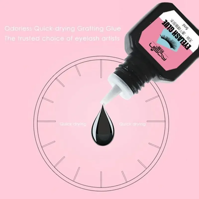 Waterproof Black Eyelashes Extension Glue Long Lasting Grafting Lashes Glue Quick Drying Adhesive Glue No Irritant Makeup Tools