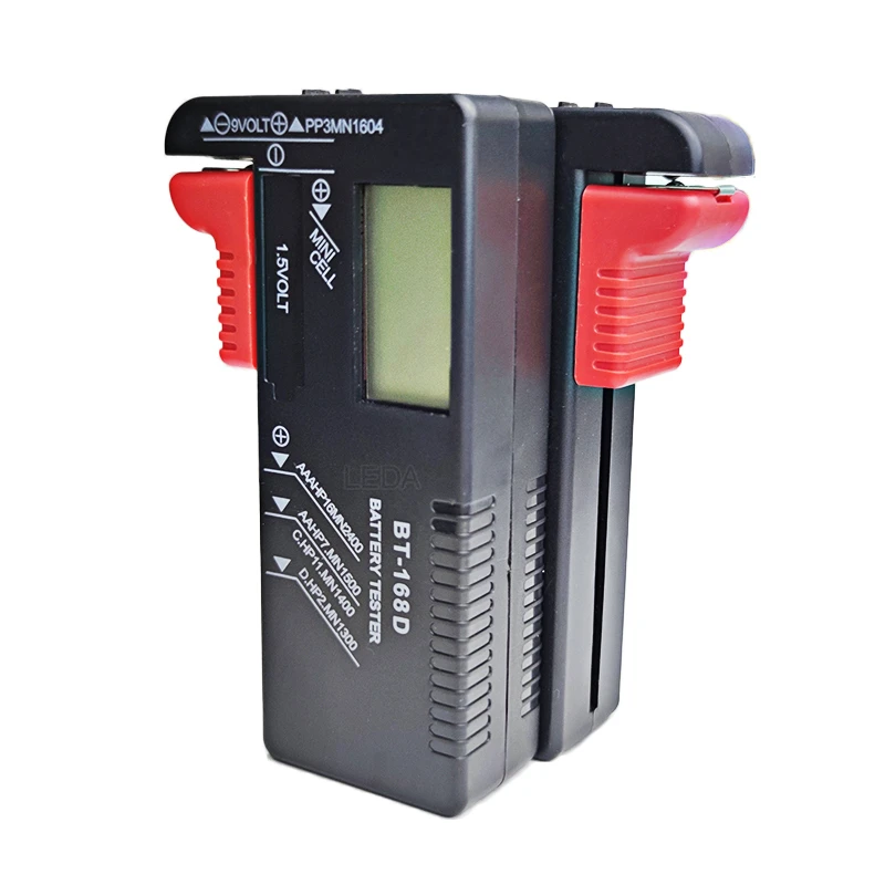 Probador de batería Digital de 1 piezas, BT-168, pantalla LCD, AA/AAA/C/D/9V/1,5 V, Detector de comprobación de capacidad de batería de pila de botón