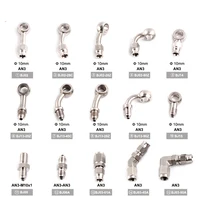 AN3 motocicleta Motor bicicleta freno hidráulico manguera de aceite línea Banjo montaje m10x1 acero inoxidable 10mm nuevo