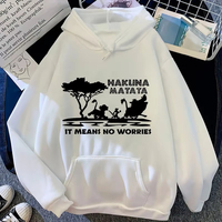 The Lion King Timon & Pumbaa Hoodie Men's Friends Fashion Kawaii Pullover Cartoon Spring Warm Comfortable Hooded Sweatshirt