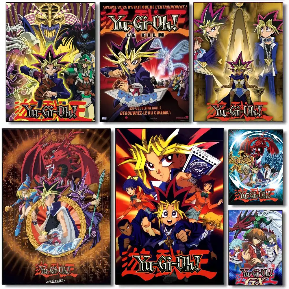 Anime Y-Yu-Gi-Oh Poster Wall Art Printed Decor Sticker Stylish Home Gift for Living Room Bedroom Corridor Cafe
