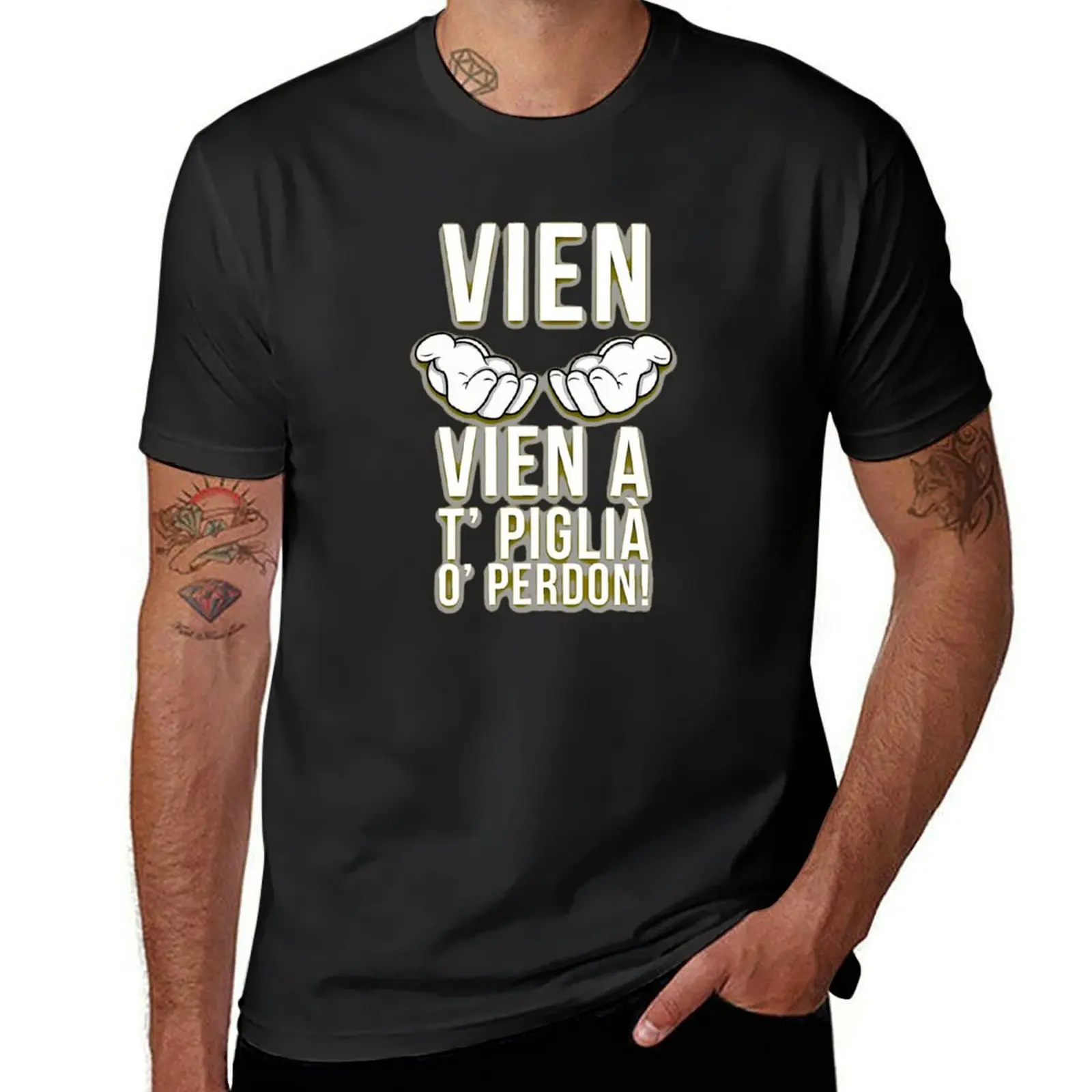 Gomorra Vien' a t'piglia' o' perdon! T-Shirt shirts graphic tees Blouse mens tall t shirts