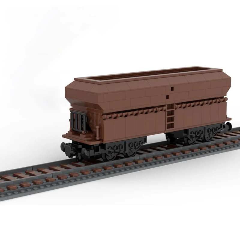 Nuevo 455 Uds ciudad industrial MOC 4 ejes volquete a granel vagón de carga tren coche modelo DIY creativo juguete para niños regalo tecnología bloque