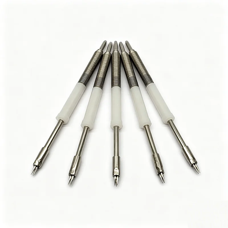 5PCS PH-18M3 23L High Carbon Steel Probe Three-pointed Spring Test Needle Outer Diameter 3.5mm Insulated White Plastic Needle