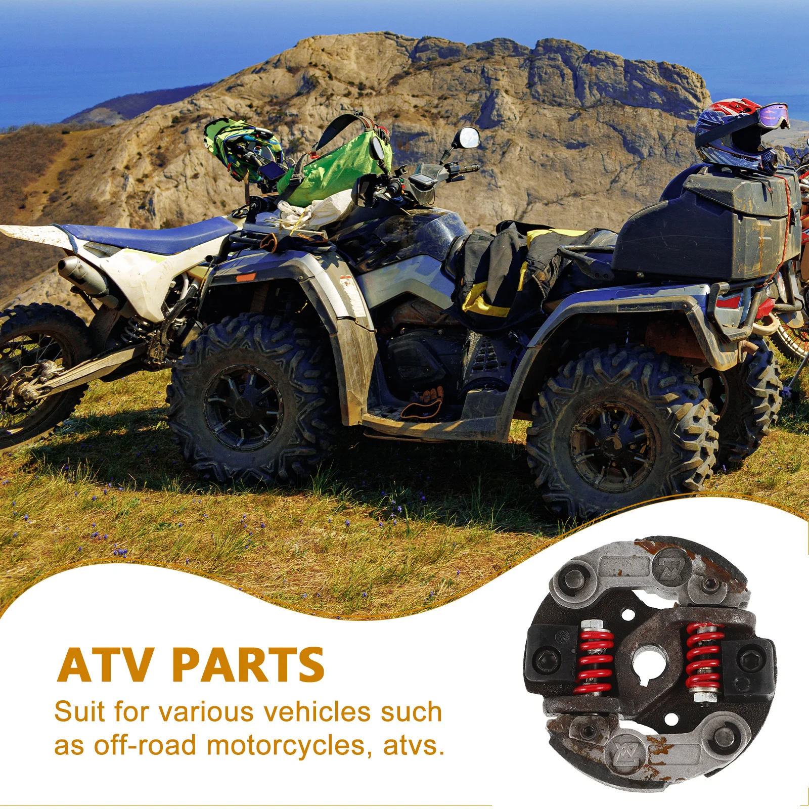 

Mini Bike Racing Clutch 43cc-49cc Metal Quad Atv Scooter Part Stable Effect Easy Install Mini Bike Racing Clutch