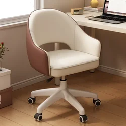 Silla de escritorio para dormitorio de estudiantes, silla de oficina con respaldo giratorio, cómoda y sedentaria para maquillaje en el hogar