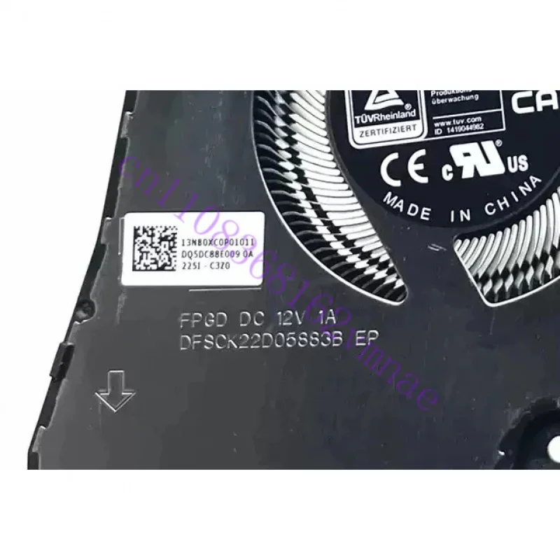 FOR ASUS Studiobook Pro 16 OLED H5600 W5600 H7600Z W7600Z3A Fan FPGD