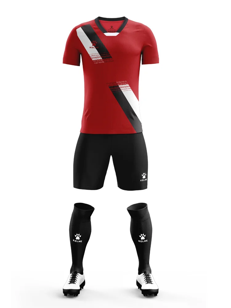 Kelme Soccer Jersey Set Custom Football Uniform With Round Neck Gradient Color Jersey, New Adult Game Training Jersey