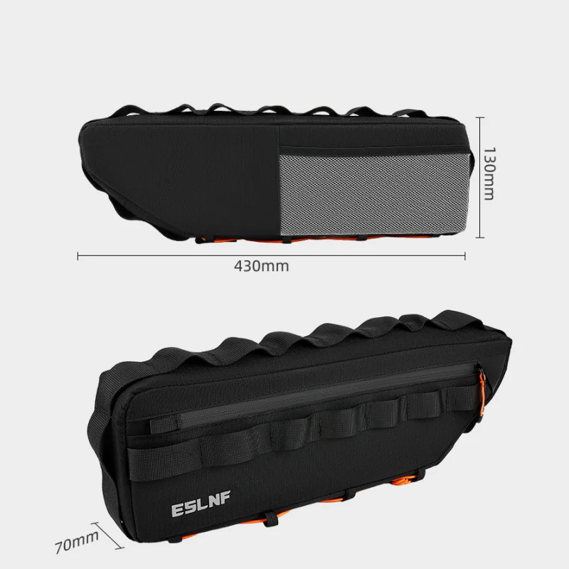 Borsa triangolare per bicicletta ESLNF, borsa da telaio impermeabile per MTB e bici da strada, borsa portaoggetti per telaio.
