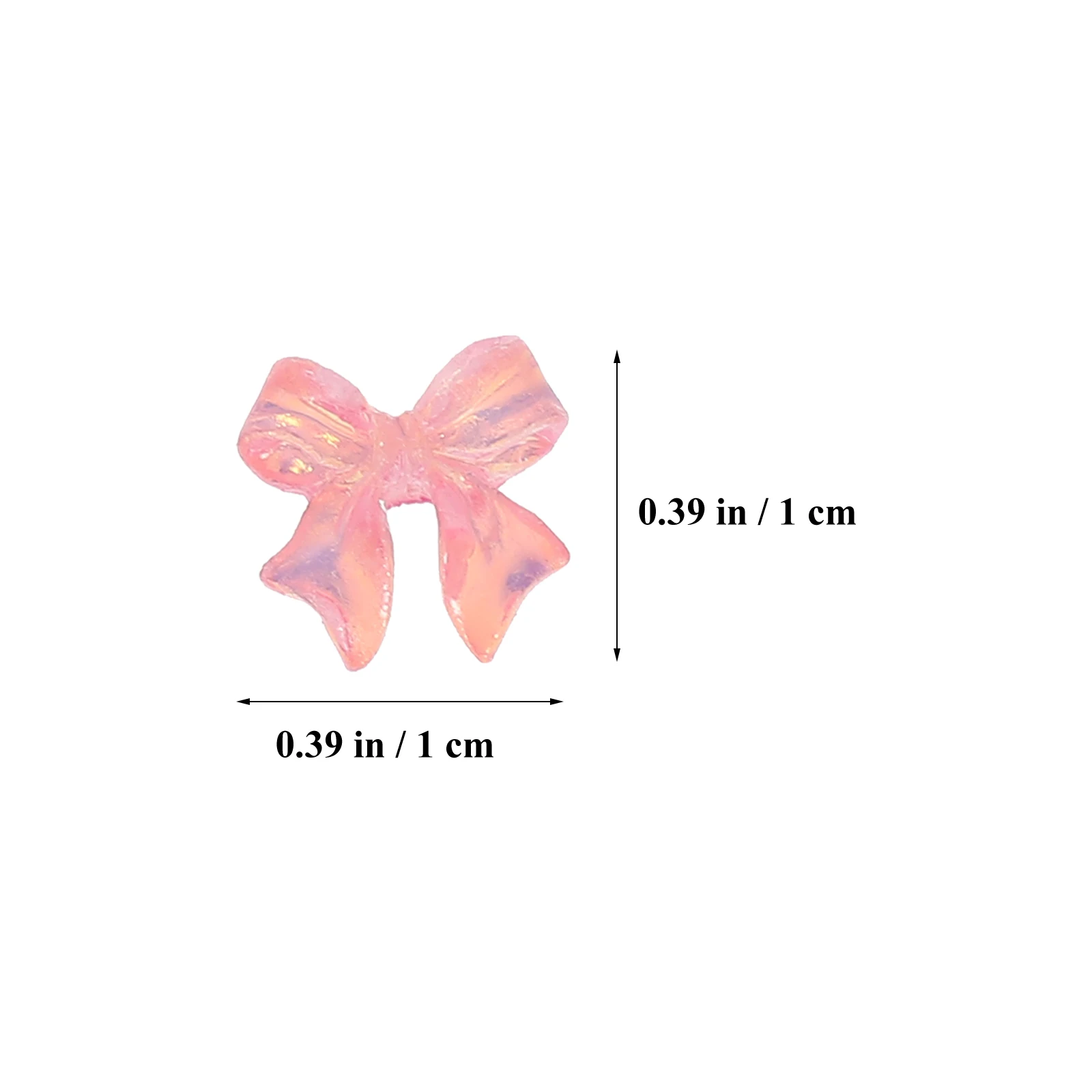 

100pcs Bow Butterfly Nail Charms Resin Decorations Gentle Smooth Safe Party Travel Daily Life Birthdays Elegant Accessories