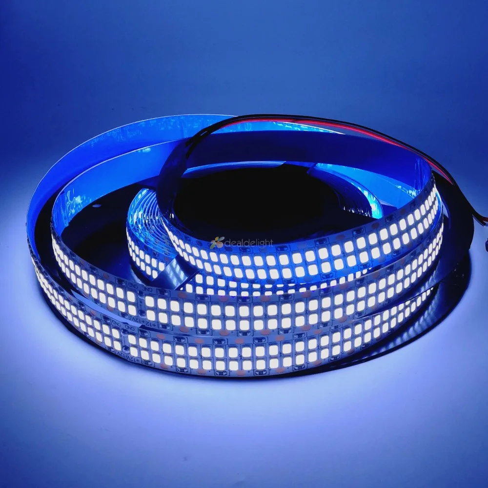 5m 2835 SMD 480 LED/m LED Strip, 12V/24V Flexible Double Row LED tape , White/Warm White Super Bright IP20 /IP67 Waterproof
