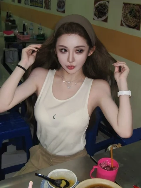 

Summer New Style Women's Slim Fit Knitted Vest round Neck Sleeveless Top Breathable Comfortable GAT&VIIOC Brand