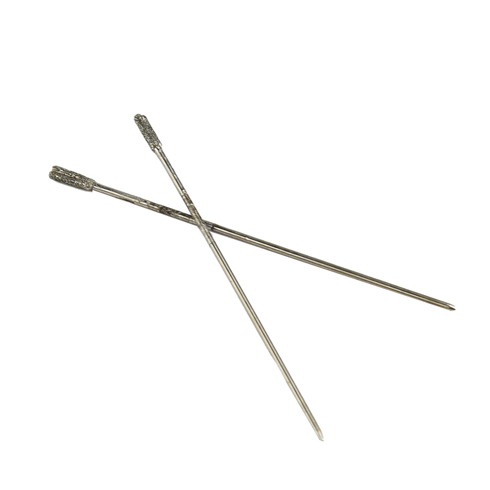 Brocas para agujeros, taladro lapidario de 1,2mm, 20 piezas, fresas de brocas de diamante, taladro de banco pequeño plateado, máquina perforadora de ágata