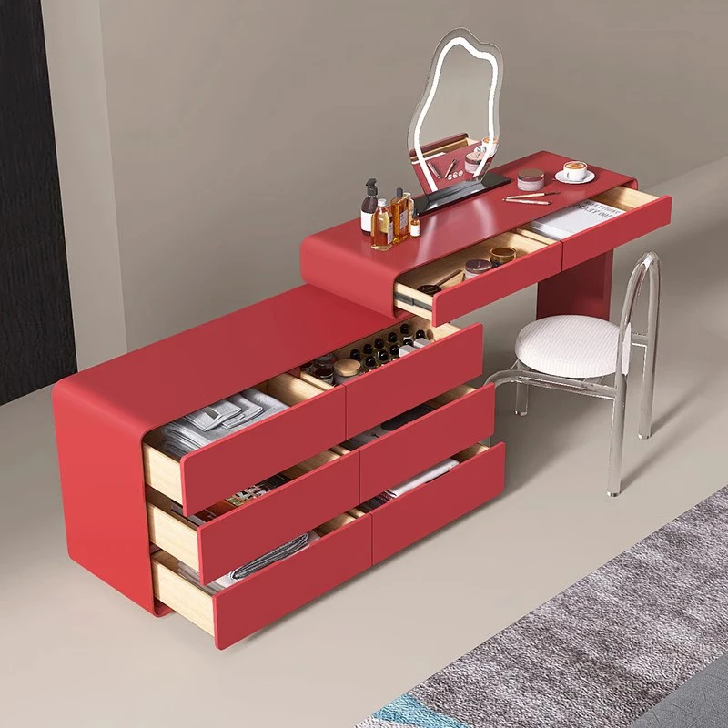 Luxury Wood Bedroom Vanity Table Drawers Tool Chest Accessories Dressing Table Modern Vintage Comoda Pra Quarto Home Furniture