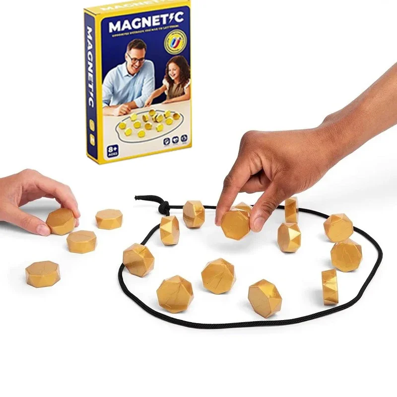 متوفر! ألعاب الحفلات، الأحجار المغناطيسية، لوحة مغناطيسية تفاعلية، لعبة استراتيجية للعائلة والأطفال والكبار، مجموعة اللعب المغناطيسية المحمولة {}