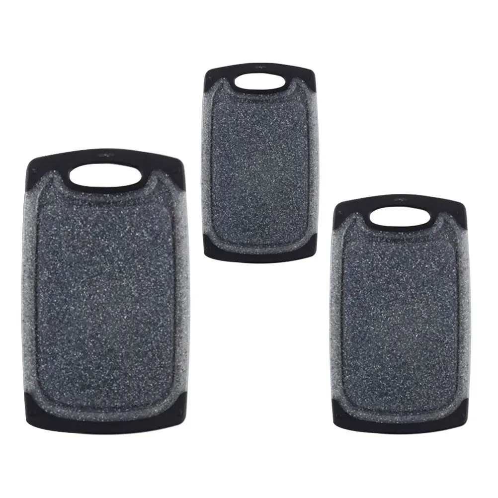 

3Pcs Marble Pattern Chopping Board Set Heavy Duty Kitchen Cutting Boards Non Slip Surface Dishwasher Safe Food Prep Boards