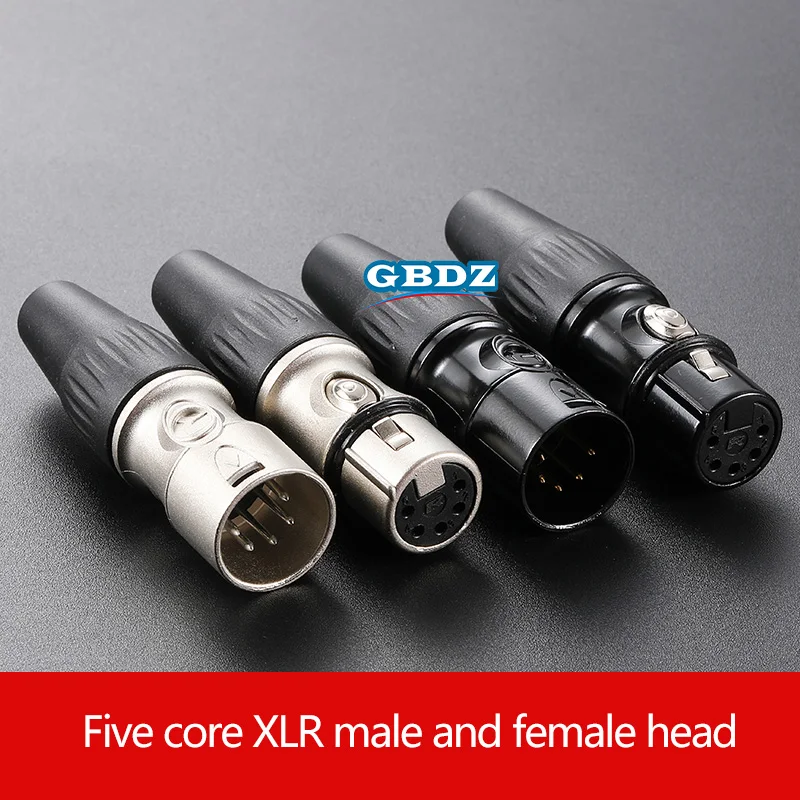 5-Pin XLR Audio-Steckverbinder Männlich Weiblich für Mikrofon, Studiomixer, DJ-Equipment - Symmetrischer Abgeschirmter Professioneller Audio-Anschluss – Detail 1