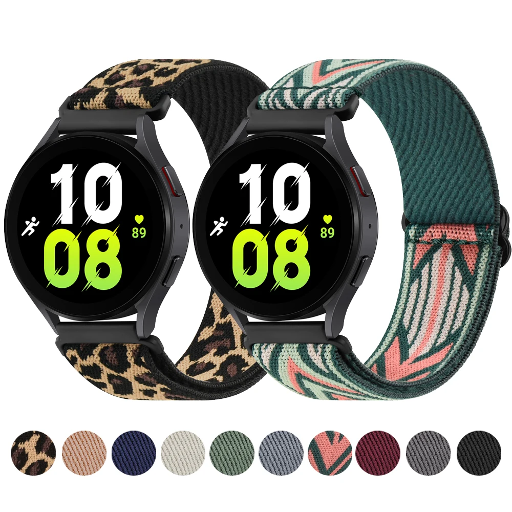

Ремешок нейлоновый эластичный для Samsung Galaxy Watch 4 5 40 мм 44 мм/5 Pro/4 Classic 42 мм 46 мм/Active 2/Galaxy Watch 3 41 мм