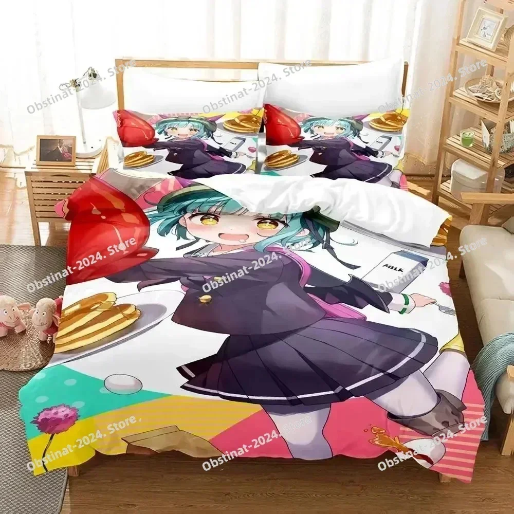 Anime Game Heaven Burns Red Bedding Set Duvet Cover Bed Set Quilt Cover Pillowcase Comforter king Queen Size Boys Adult Bedding