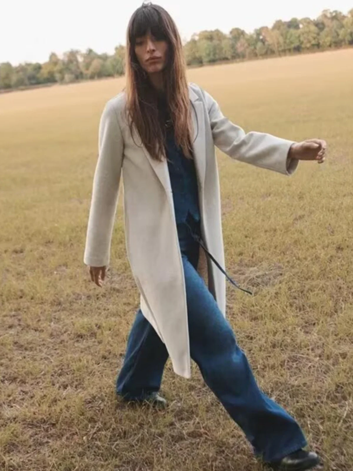 

Модное осенне-зимнее женское пальто с пуговицами, украшенное мягким воротником, длинная верхняя одежда све, Новое поступление, Ele Commute Sle