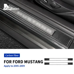 Real Soft Carbon Fiber for Ford Mustang 2005 2006 2007 2008 2009 Accessories Interior Trim Car Door Protect Sills Cover Sticker