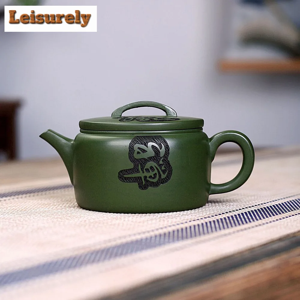 270ml Chinese Yixing Purple Clay Teapots Famous Handmade Tea Pot Raw Ore Green Sand Beauty Kettle Zisha Kung Fu Tea Set Teaware