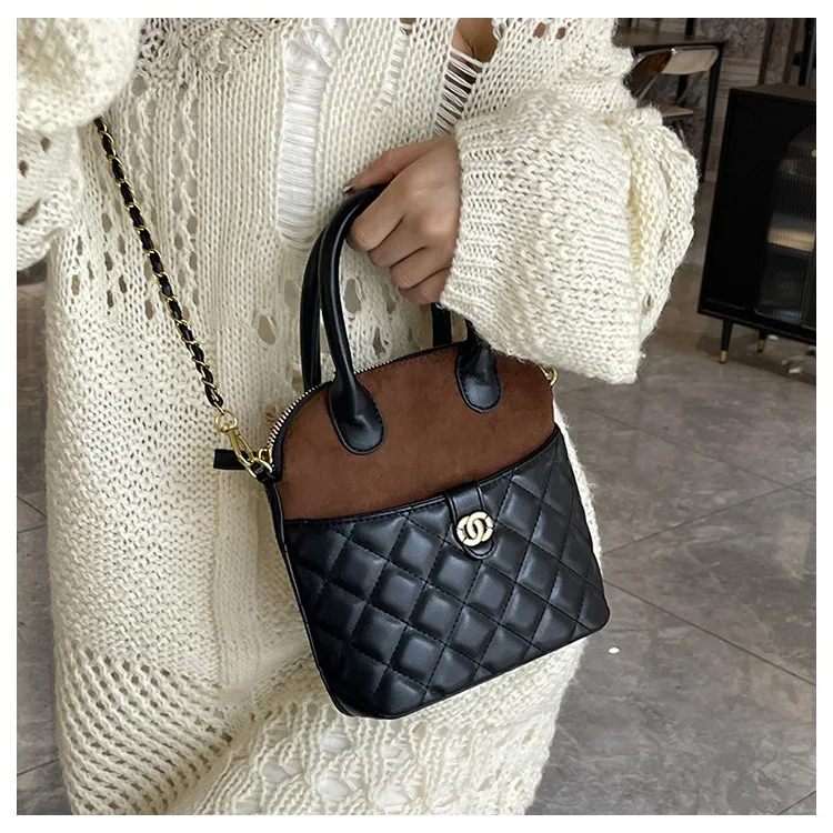 

Роскошная стеганая сумка через плечо 2025, кошелек через плечо с цветными блоками для женщин, модная сумка с верхней ручкой